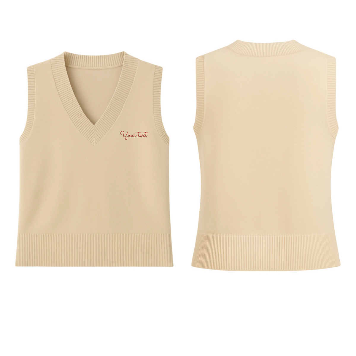 V-Neck Sweater Inscription