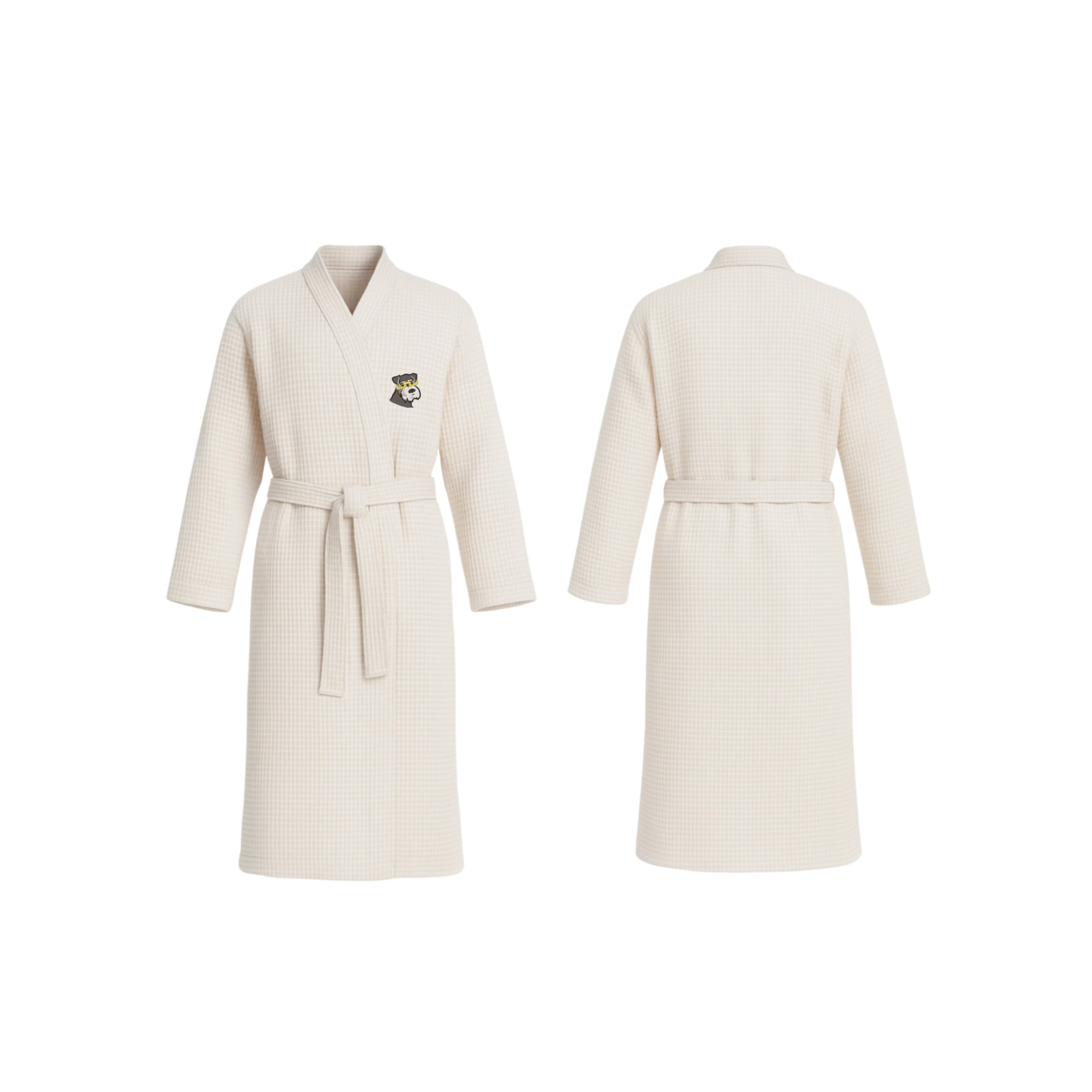 Pet Lover Waffle Gofret Robe