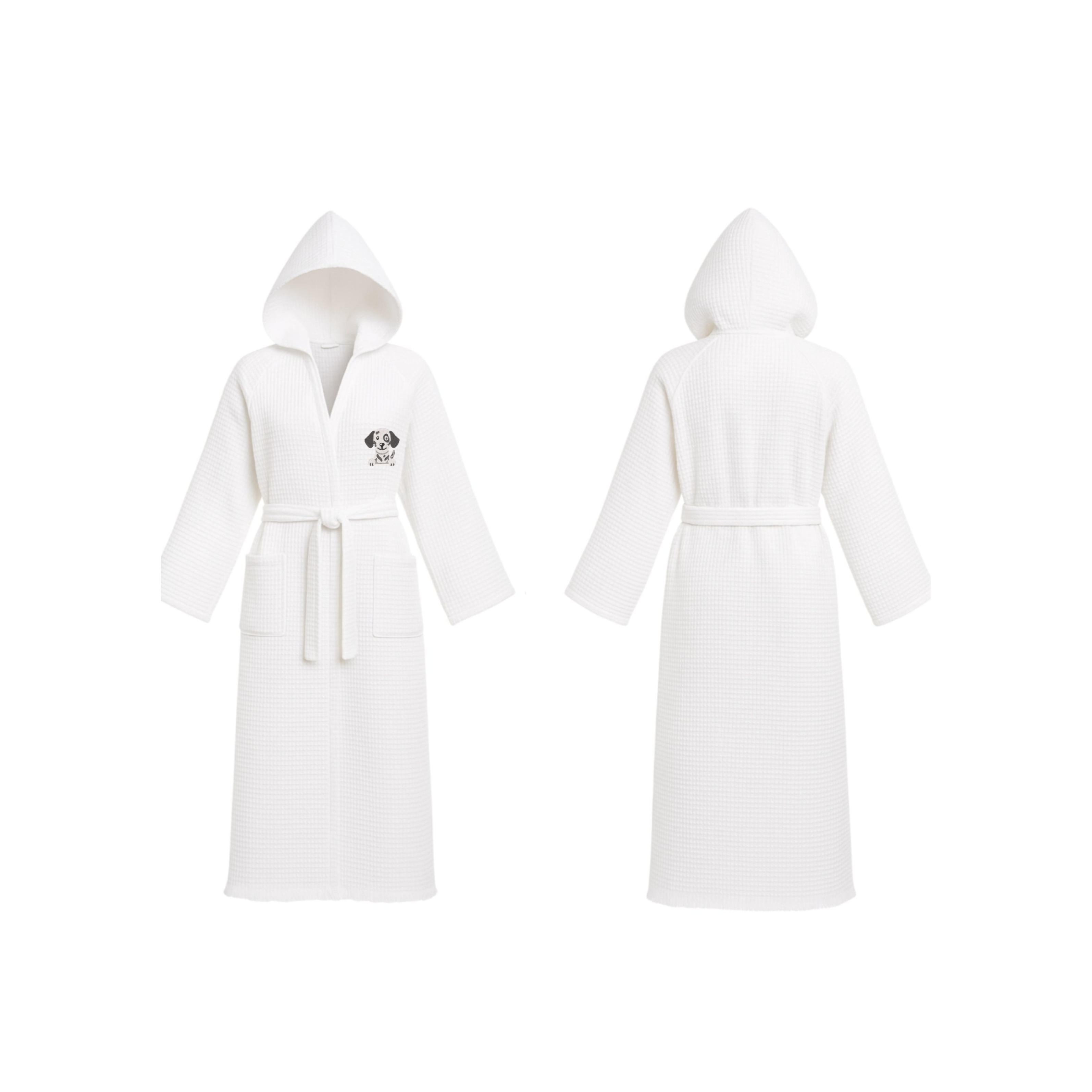 Pet Lover Waffle Hooded Robe