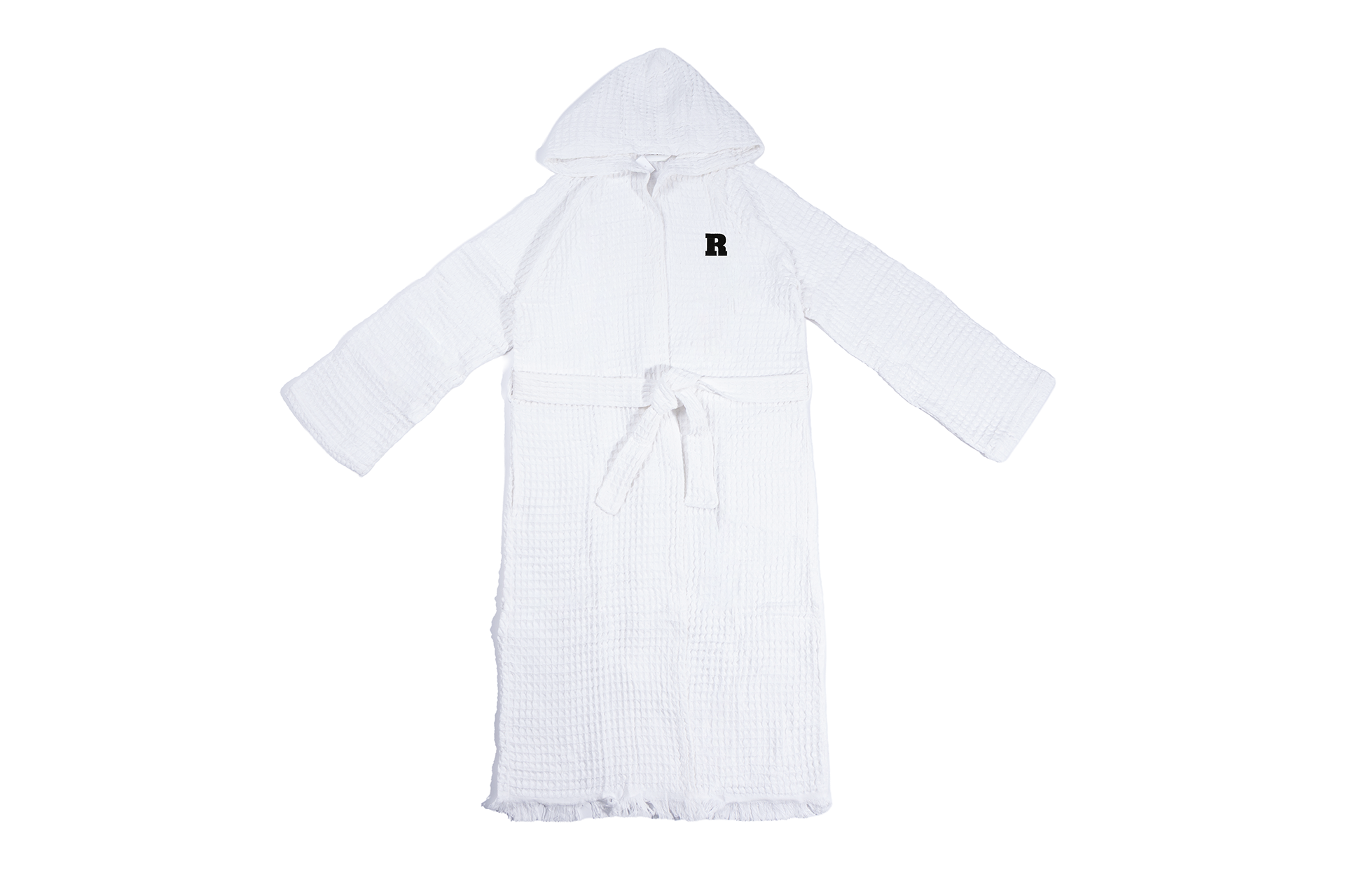 Inscription Hooded Waffle Robe