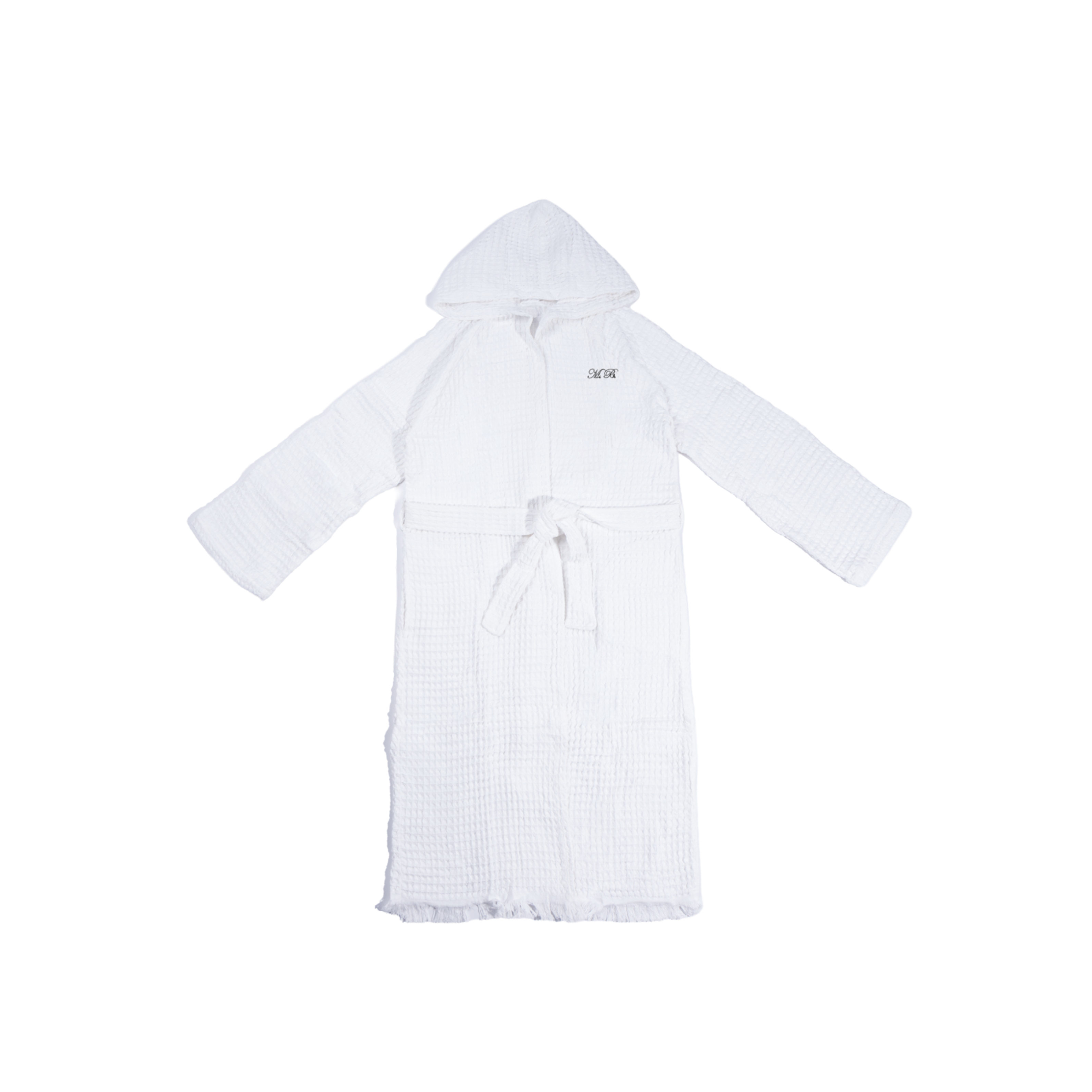 Waffle Hooded Robe Monogram