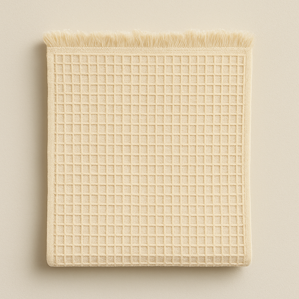 Waffle Throw Beige - BLANK