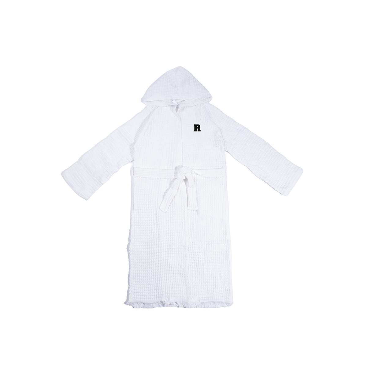 Waffle Hooded Robe Inscription