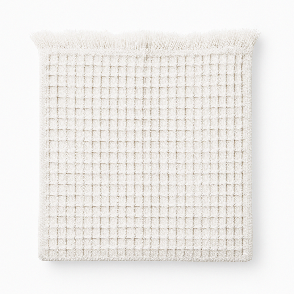 Waffle Small Towel  Beige - BLANK