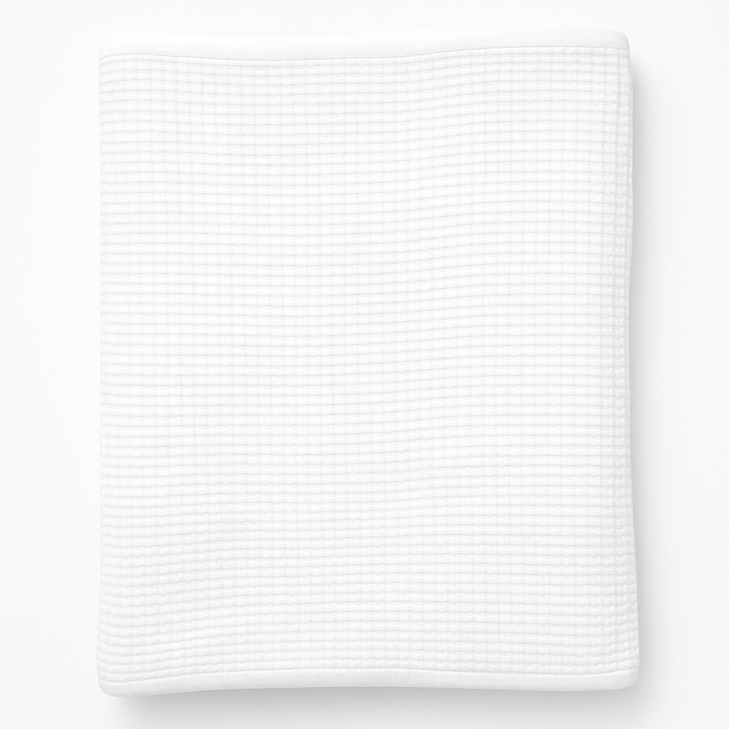 Waffle Large Towel White - BLANK