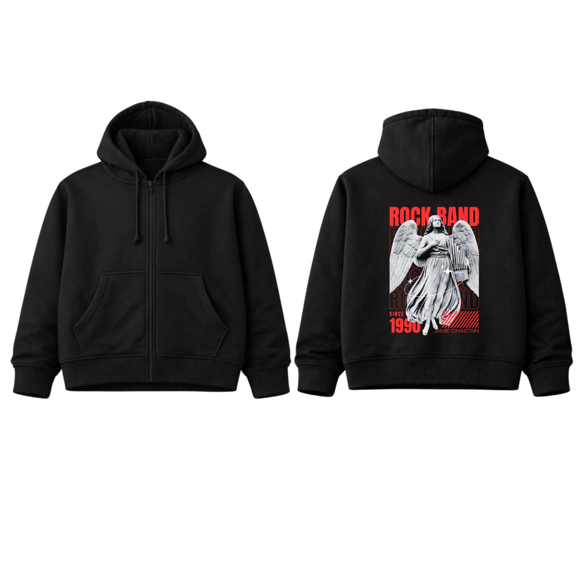 Classic FZ Fleece Hoodie Printed Back