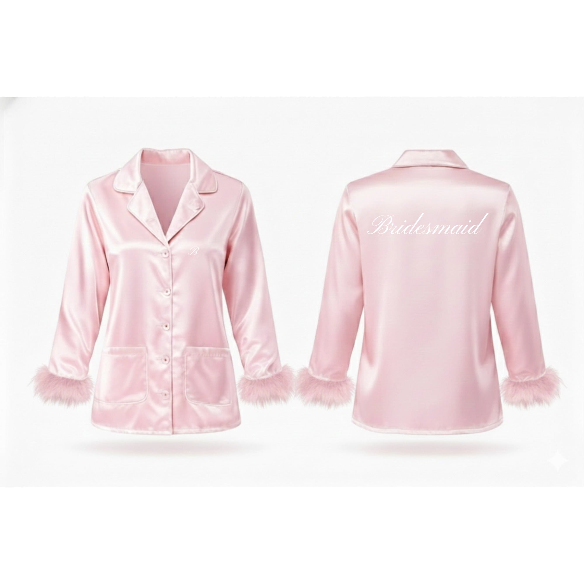 Bridal Inscription Front and Back Feather Set DTF