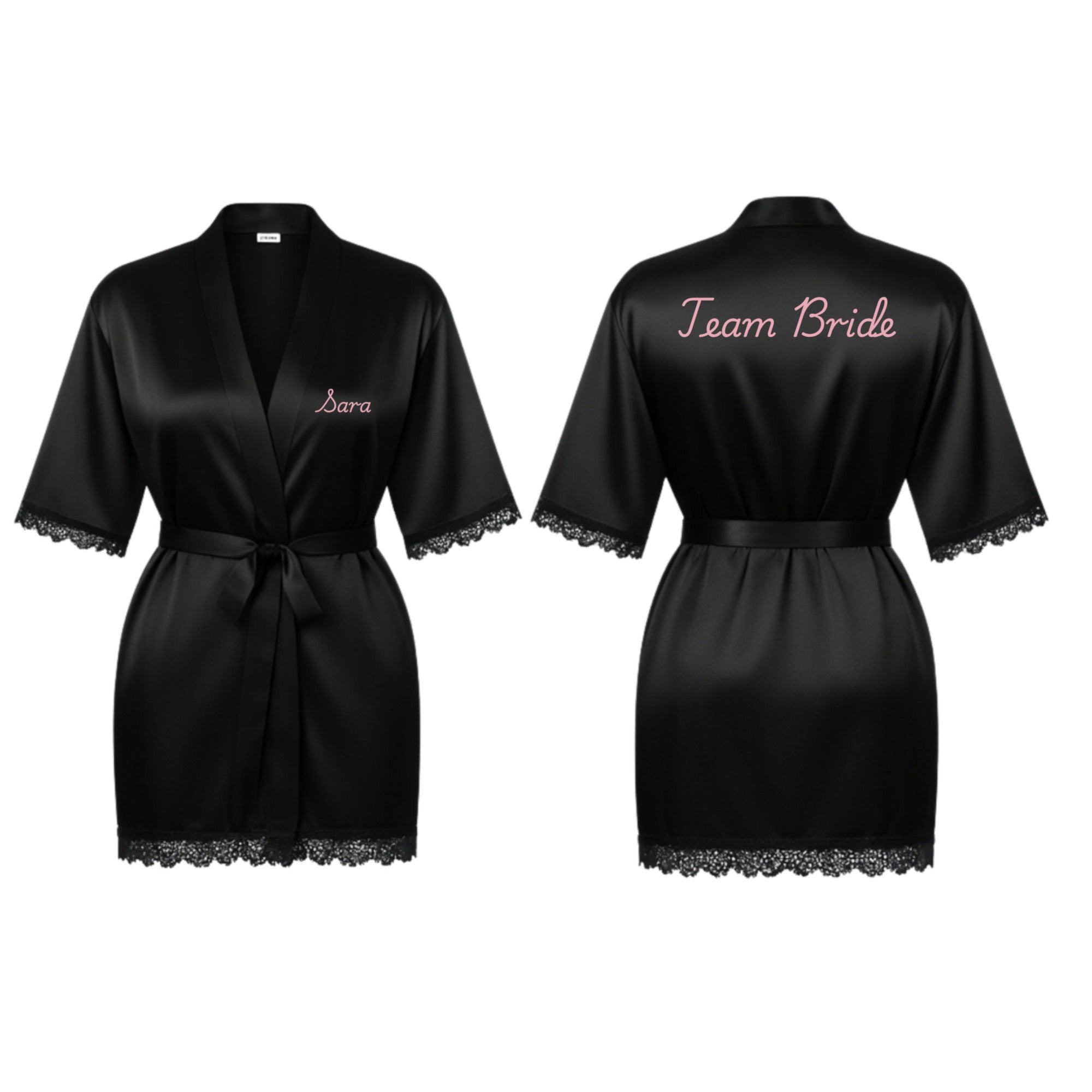 Inscription Front&Back Bridal Robe