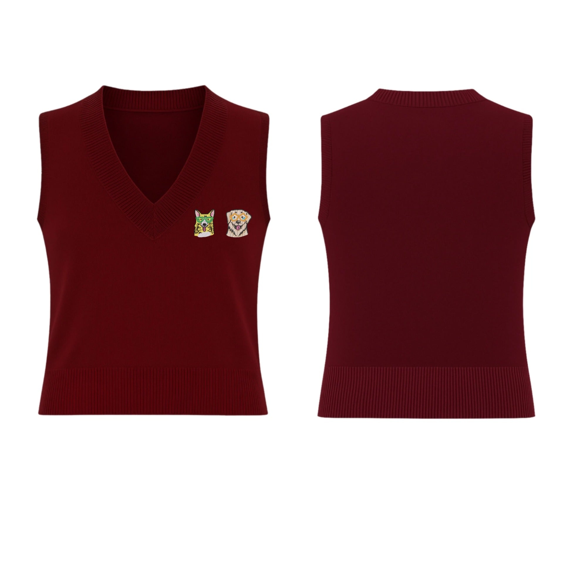 Deluxe Pet Lover V-Neck Sweater