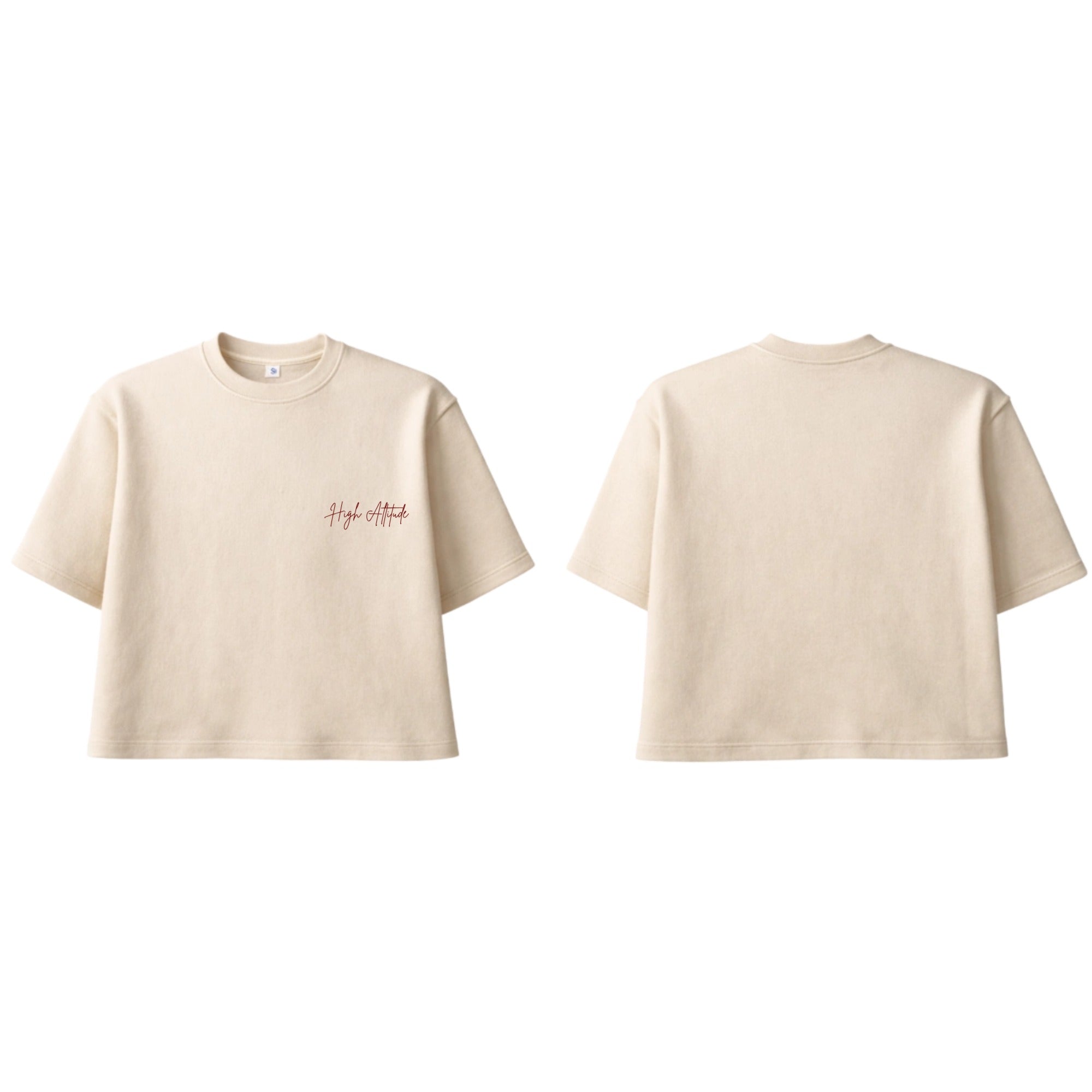Luxe Boxy top fleece Inscription Nuevo