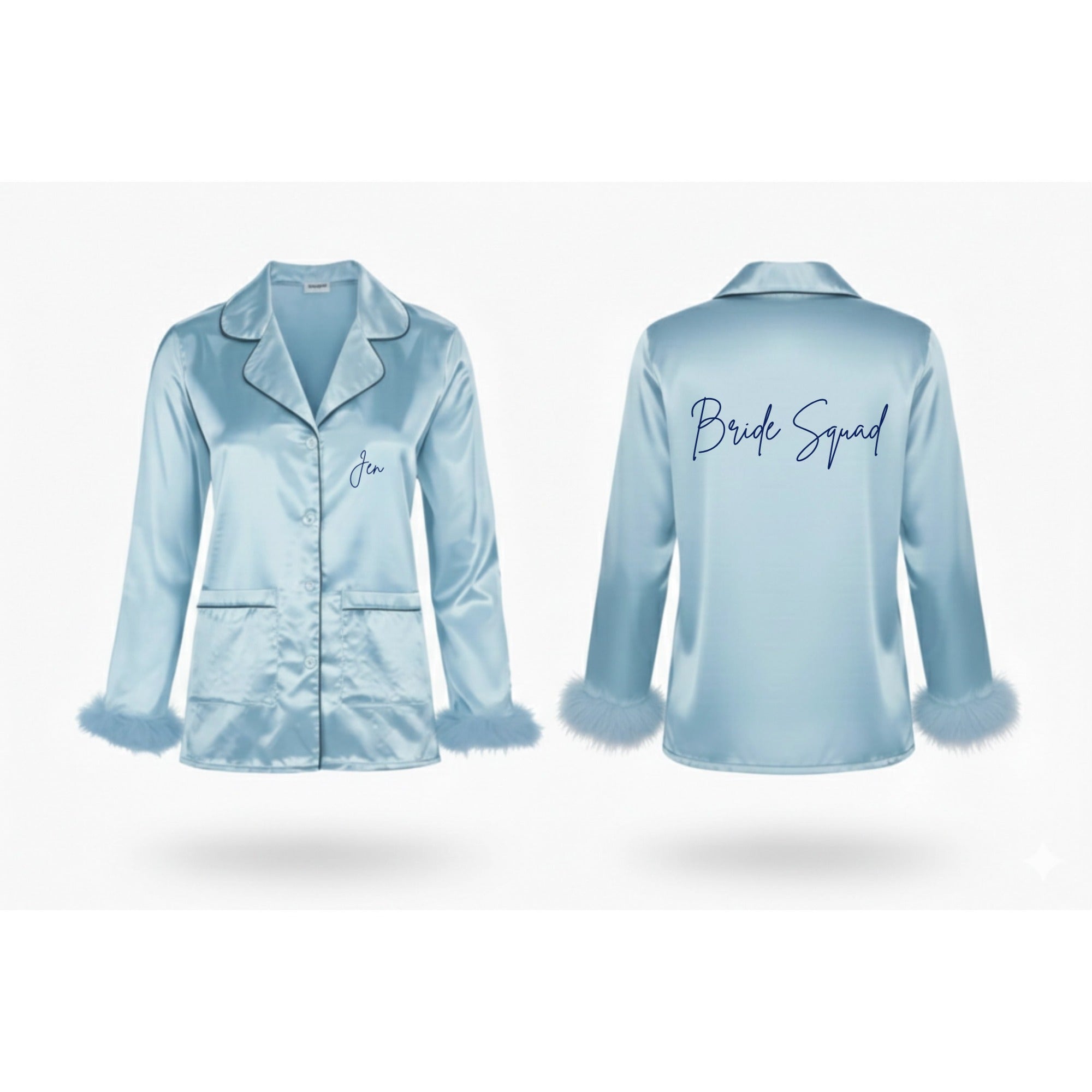 Inscription Front and Back Bridal Feather Set