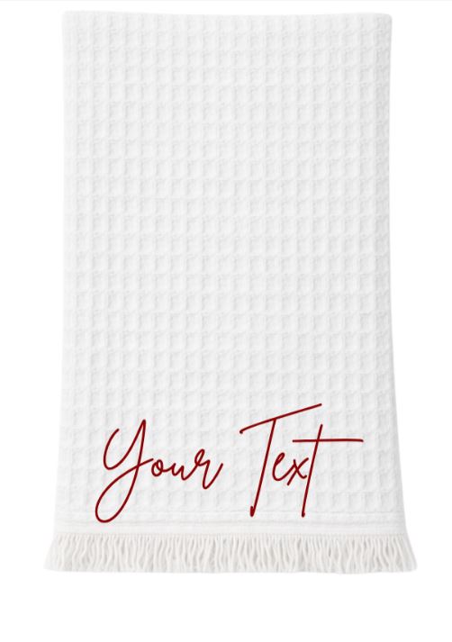 Inscription Waffle Towel - Small - PRICING PENDIETE