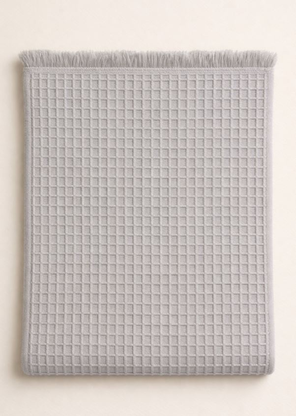 Waffle Throw Light Gray - BLANK